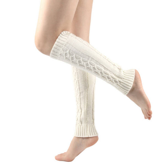 CWMS02675_CHUNKY LEG WARMERS WOMEN SLOUCHY CABLE SOCKS