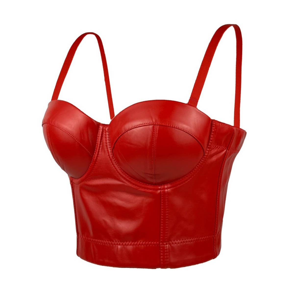 FAUX SHEEPSKIN SEXY GATHERED HERRINGBONE BRA