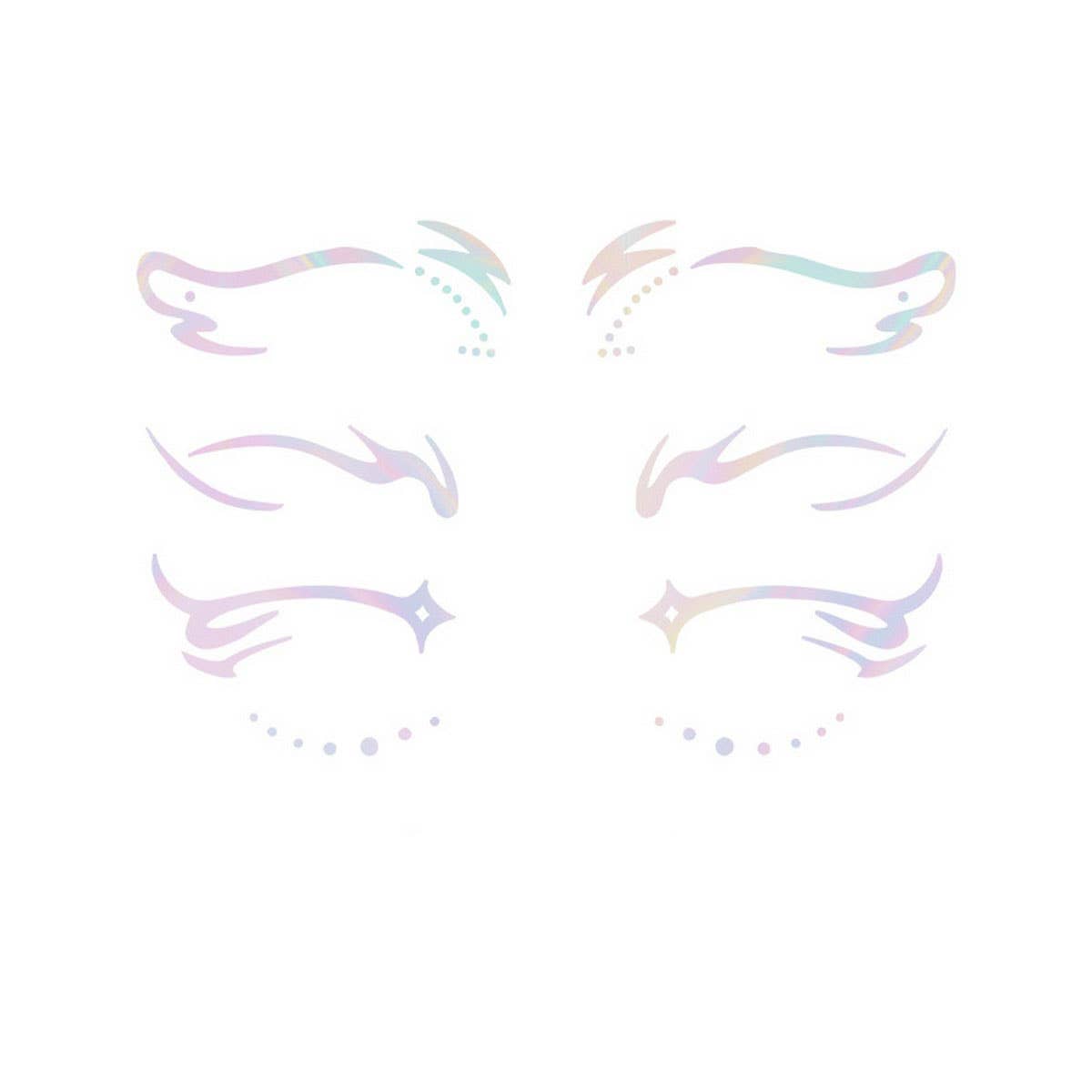 3D Laser Eye Makeup Tattoo Stickers Waterproof_CWMM8358