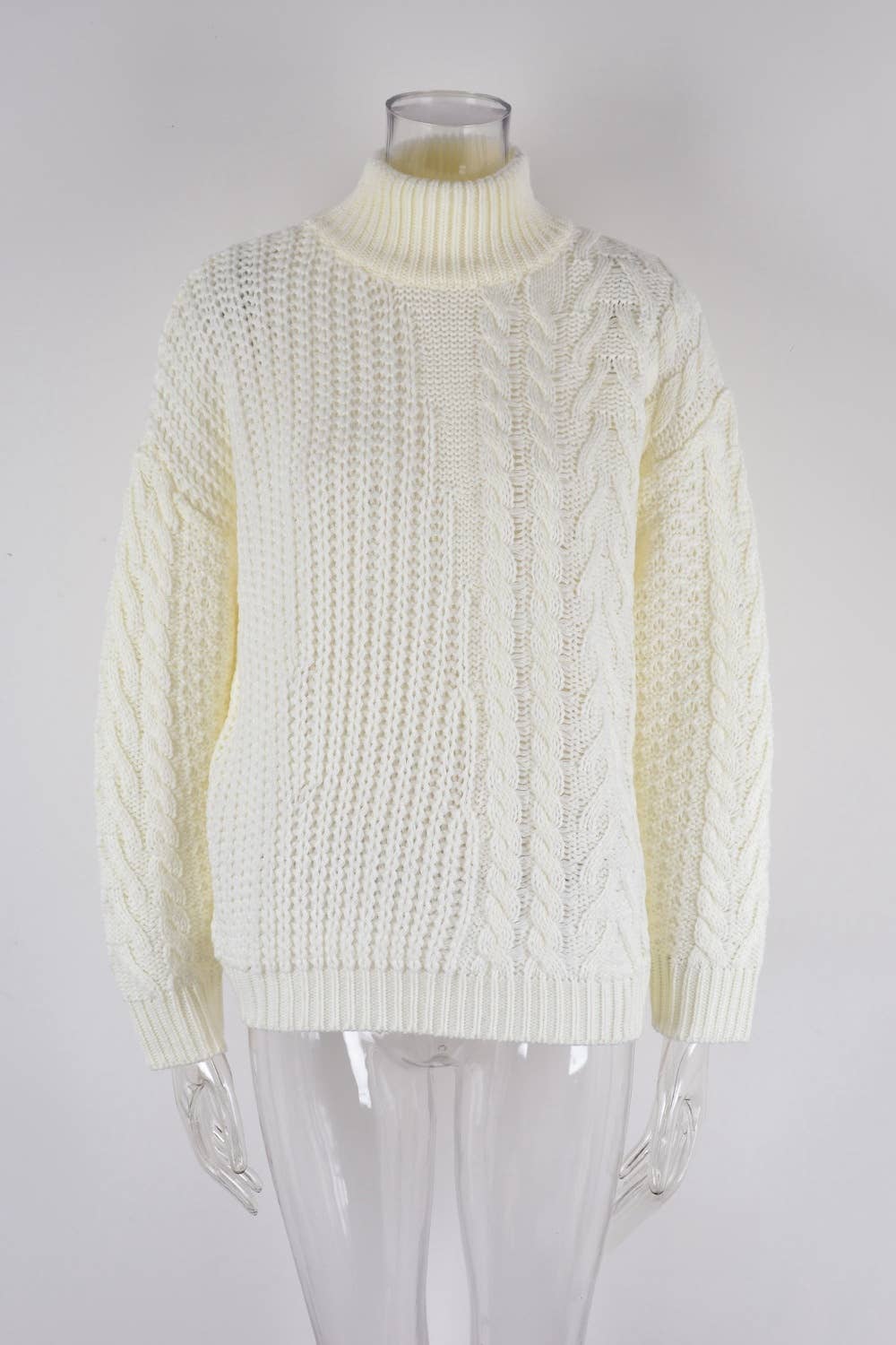 CWOSWL1035_Turtle Neck Long Sleeve Pullover Sweater