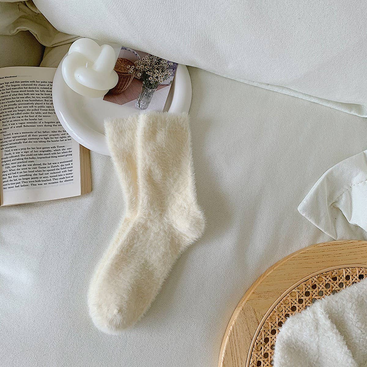 NEW AUTUMN AND WINTER CANDY COLOR THICK SOCKS