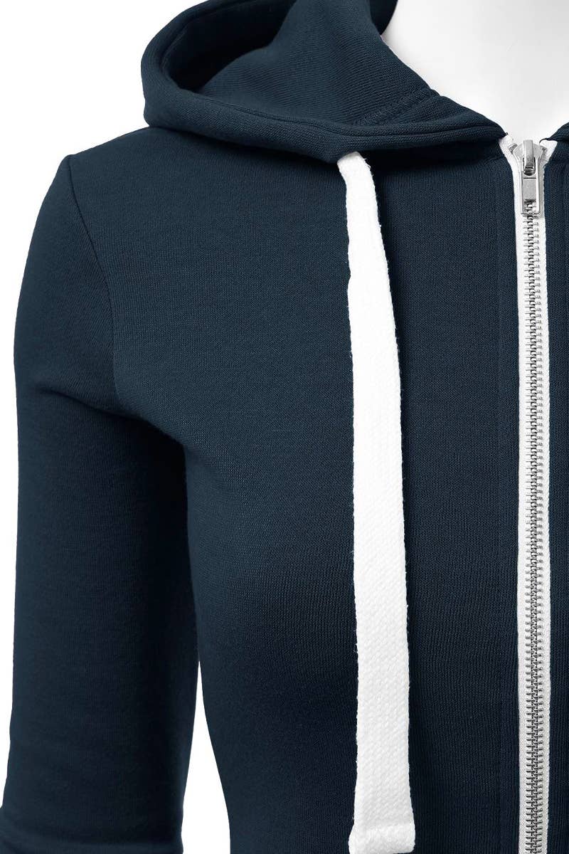 AWOHOL192_Lightweight Thin Zip-Up Hoodie Jacket