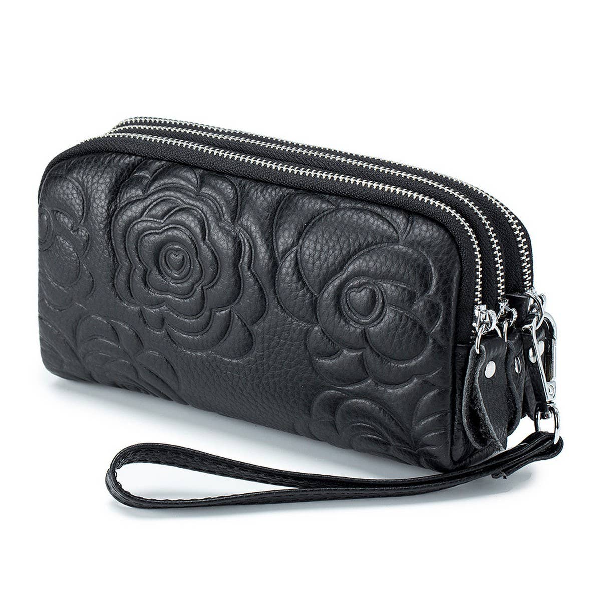 CLUTCH BAG TOP GRAIN COWHIDE EMBOSSED WALLET_CWAB3786