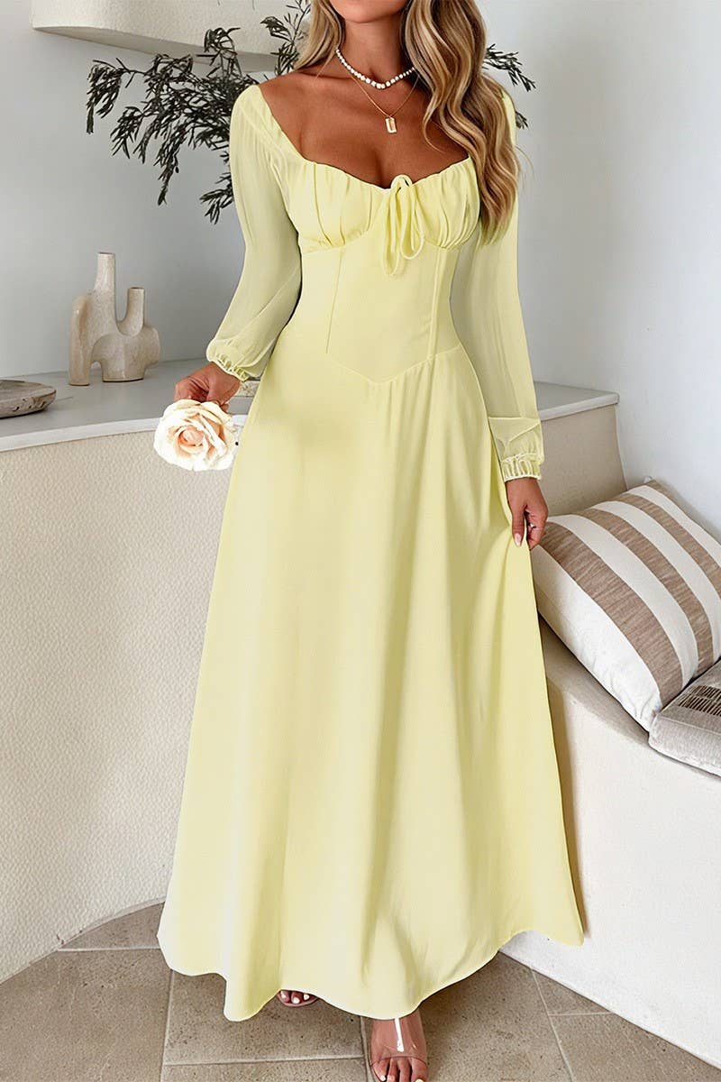 CWDMD01195_ELEGANT LONG SLEEVE SOLID EVENING DRESS