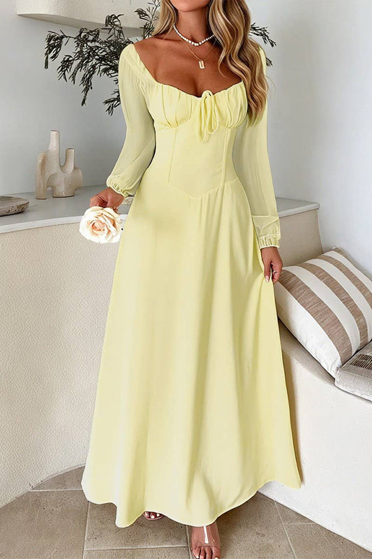 CWDMD01195_ELEGANT LONG SLEEVE SOLID EVENING DRESS