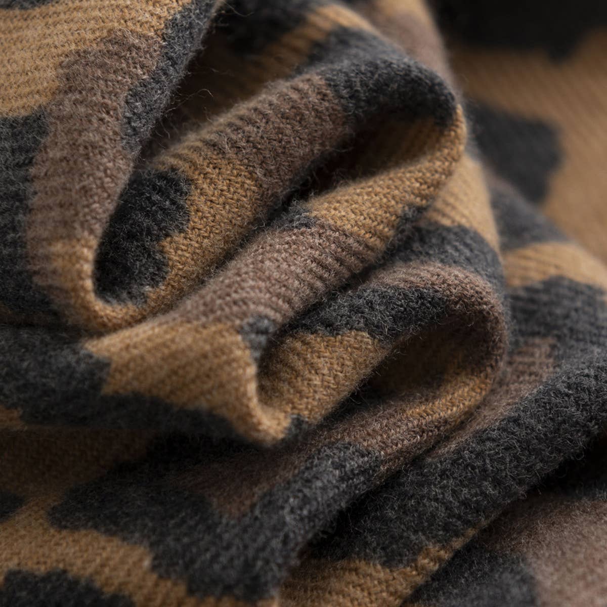 Leopard Print Scarf - Soft Tassel Wrap for Women