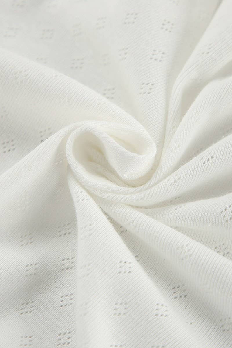 CWSPJ0246_KNITTED JACQUARD ROUND NECK PAJAMAS TWO-PIECE SET