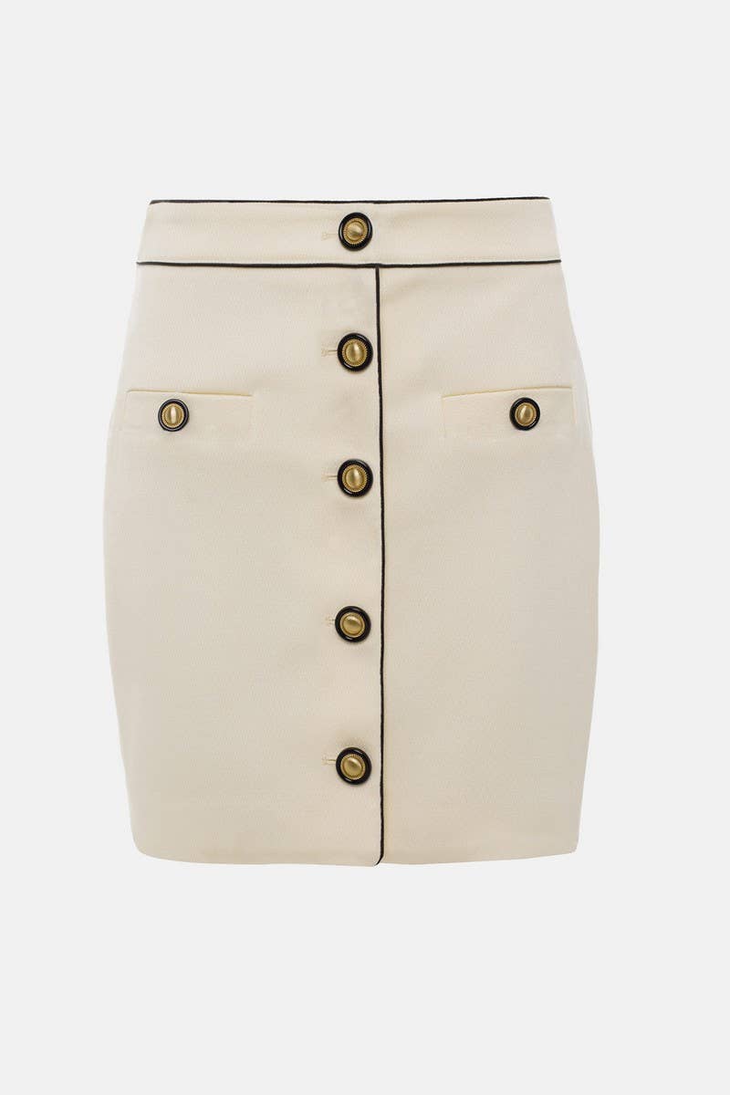 CWSTB2142_SHORT-SLEEVED SUIT TOP AND SKIRT SET