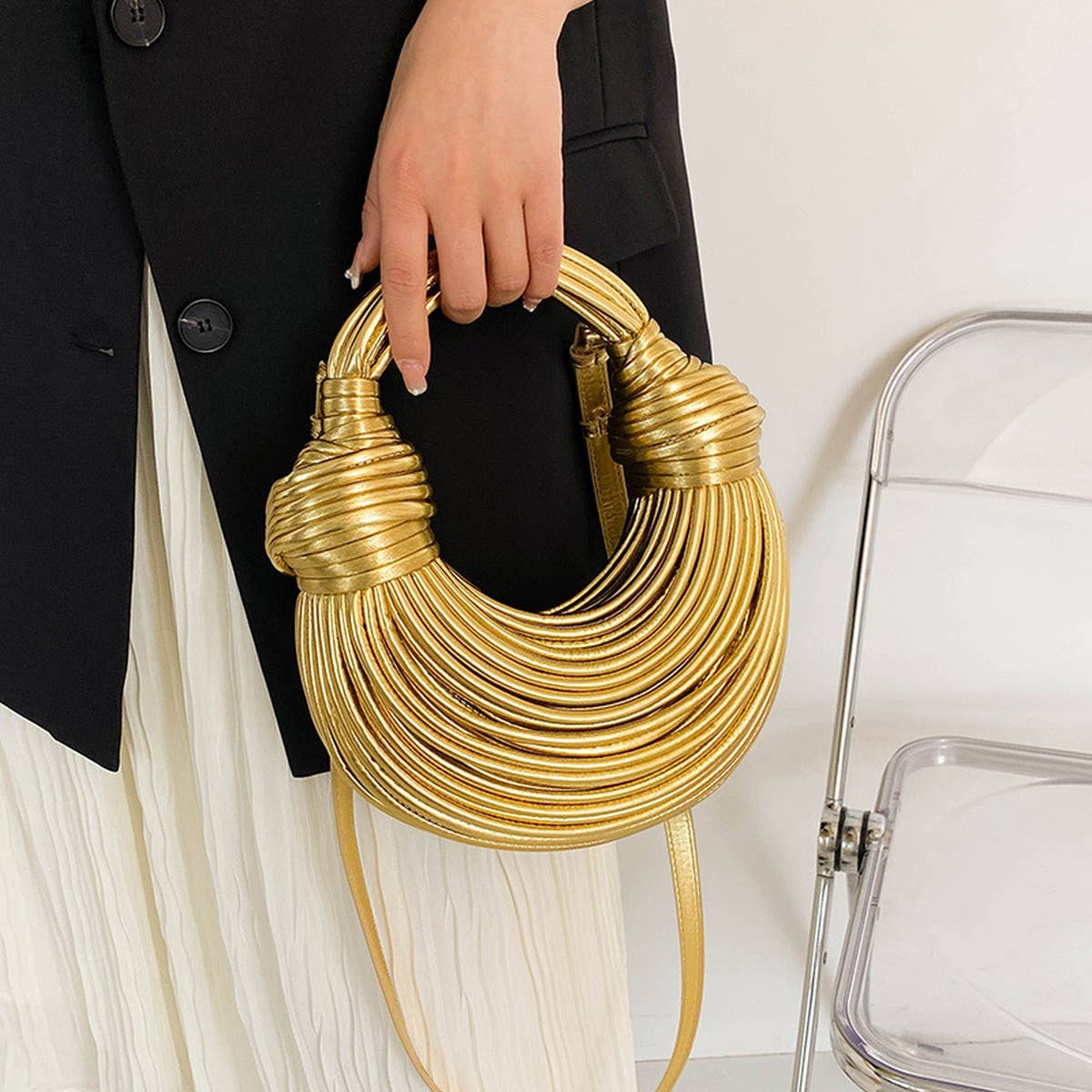 STYLISH BRAIDED DOUBLE KNOT BAG_CWAB1910