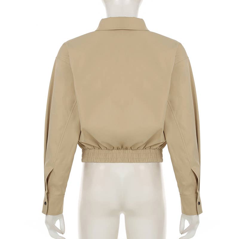 CARGO STYLE LAPEL LOOSE CASUAL HANDSOME JACKET