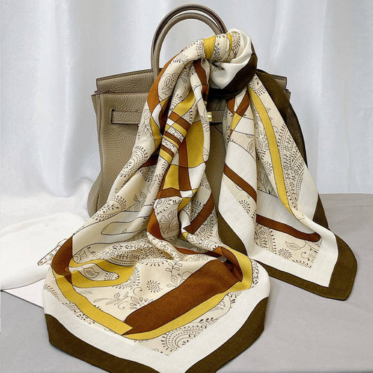 Irregular Shape Velvet Scarf - Elegant Wool Wrap