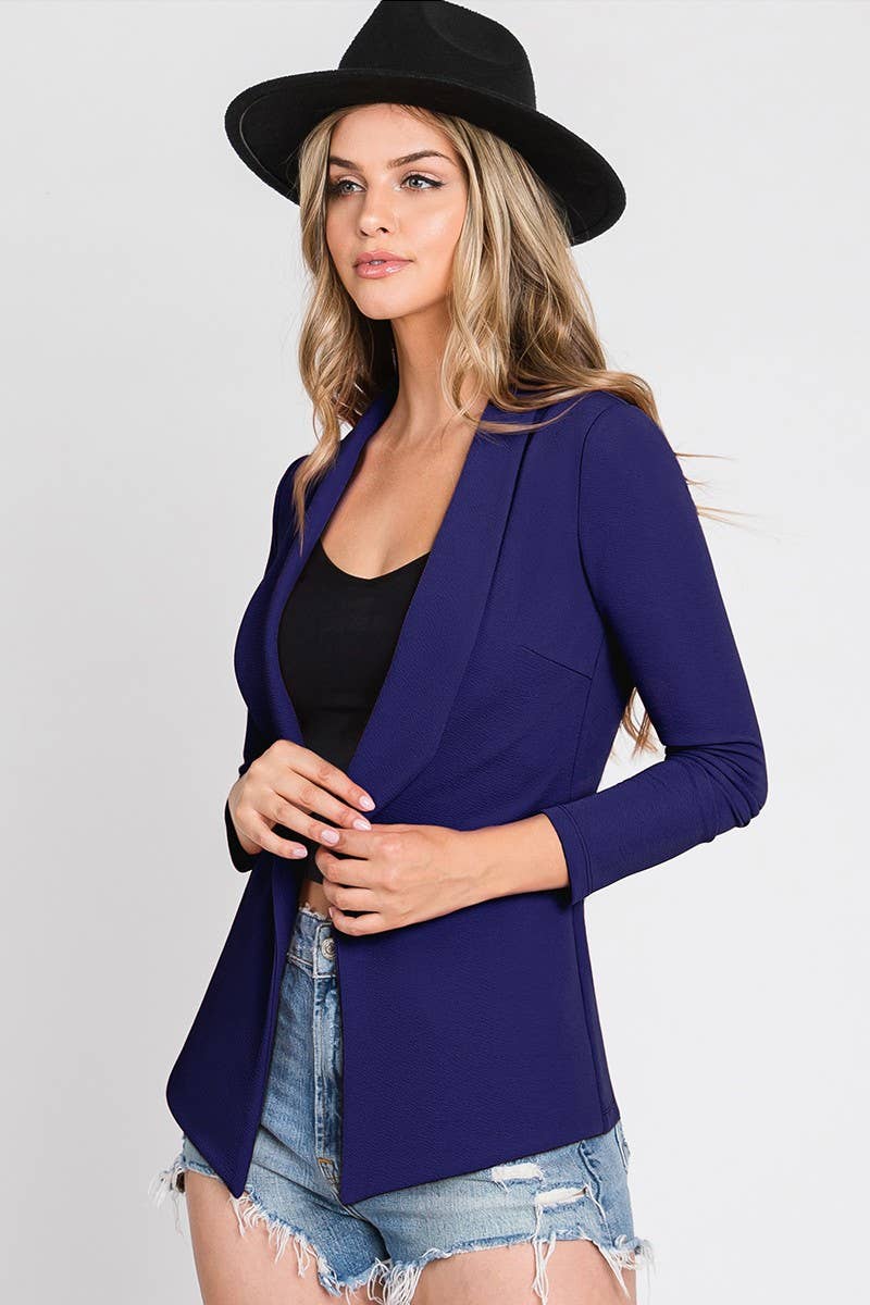 CWOBL093-P_PLUS SIZE TAILORED WITH DRAPED BLAZER