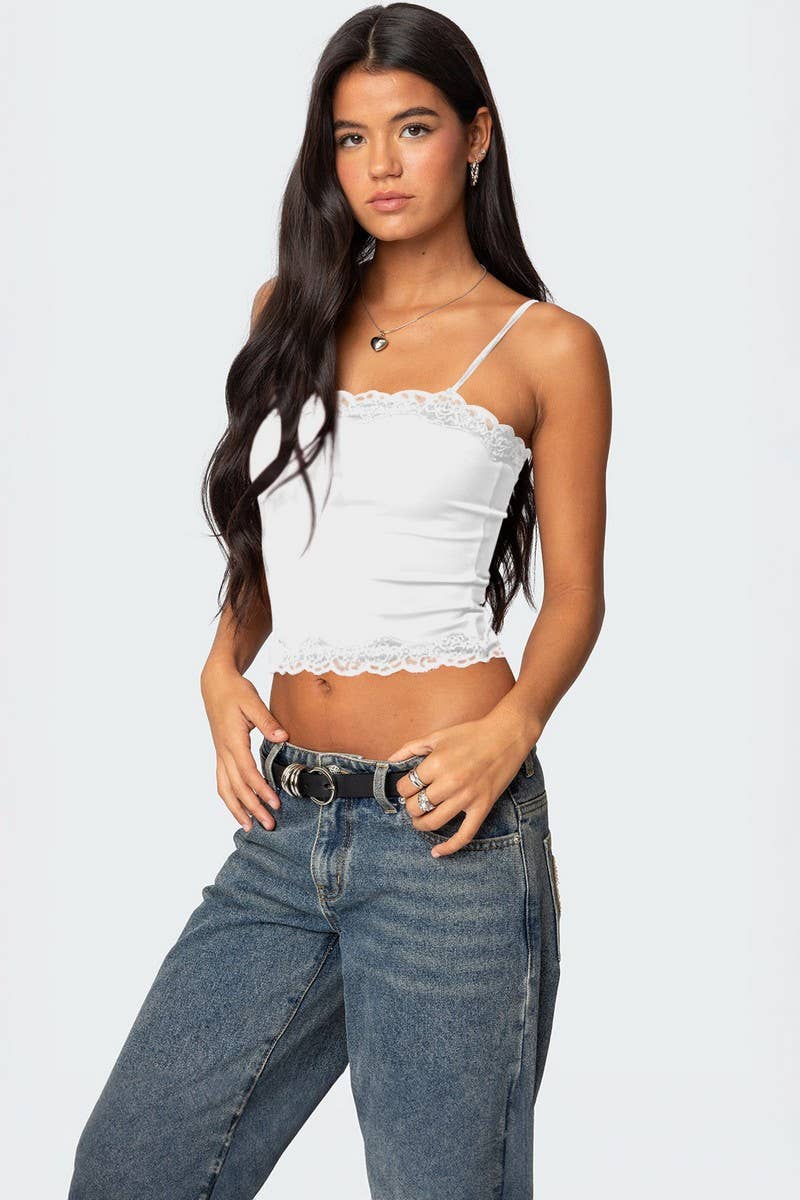 CWTTK0933_LACE TRIM SOLID COLOR CROP CAMI TOP