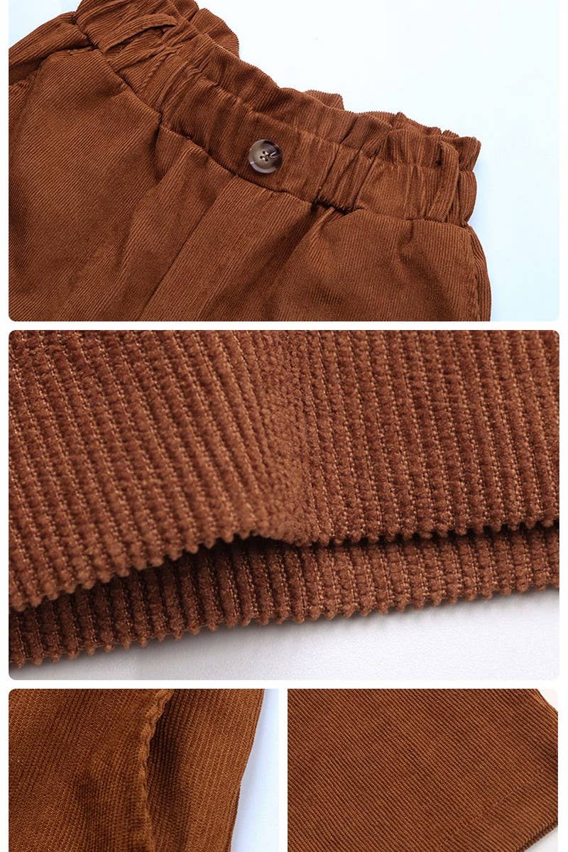 CWBLP00937_CASUAL SOLID ELASTIC WAIST CORDUROY PANTS