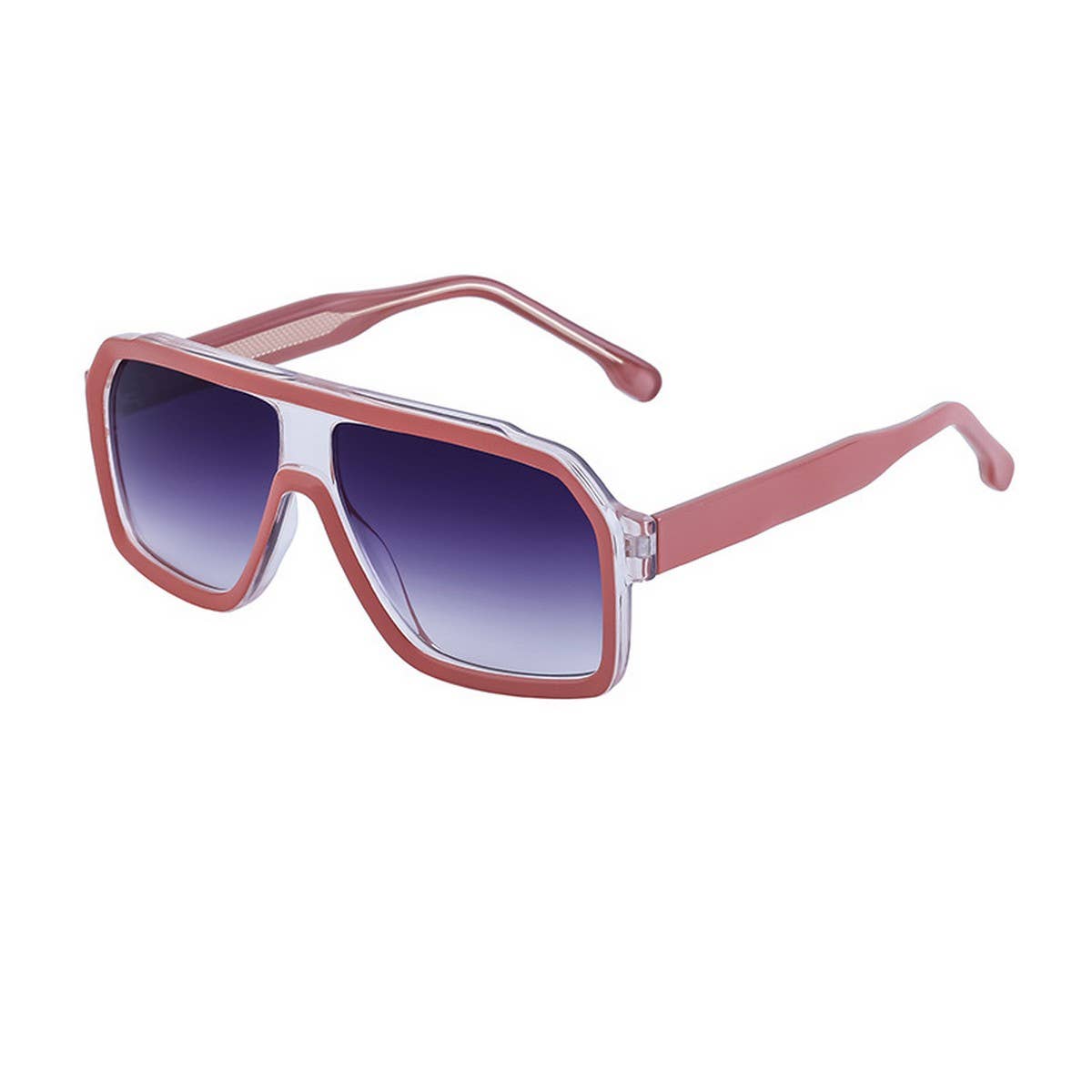 RETRO ACRYLIC INSERT LARGE SQUARE FRAME SUNGLASSES_CWASG0722
