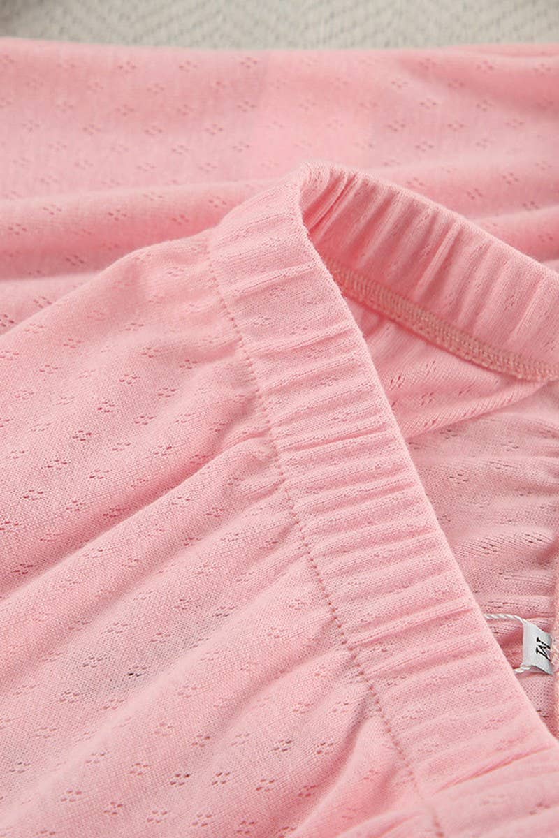 CWSPJ0292_RUFFLE STITCH LONG SLEEVE LONG PANTS PAJAMA SET