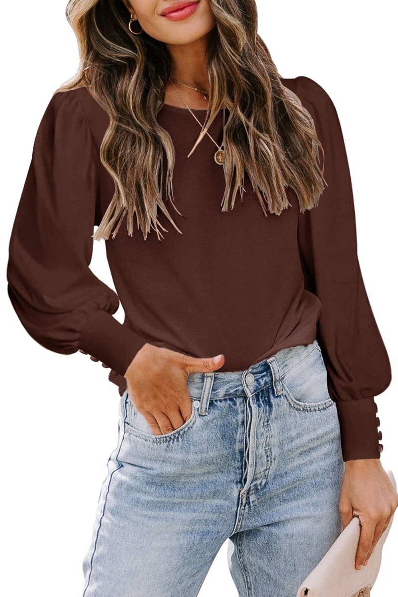 CWTBLL2609_WINTER LONG SLEEVE CREW NECK LOOSE TOP