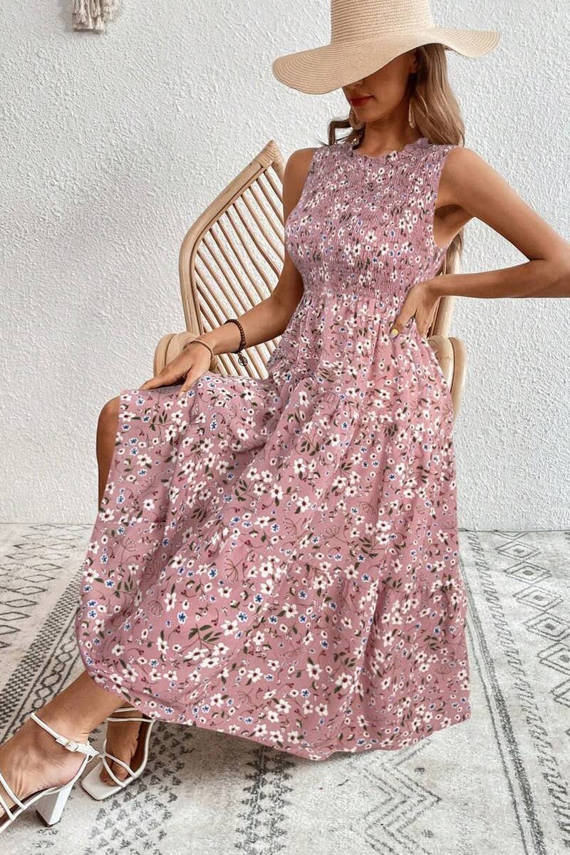 CWDMD00984_NEW SUMMER SLEEVELESS LONG DRESS