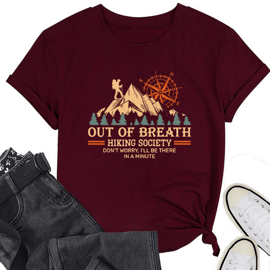 Comfy Crew Neck Tee – Hiking Quote for Women_CWTTS1523