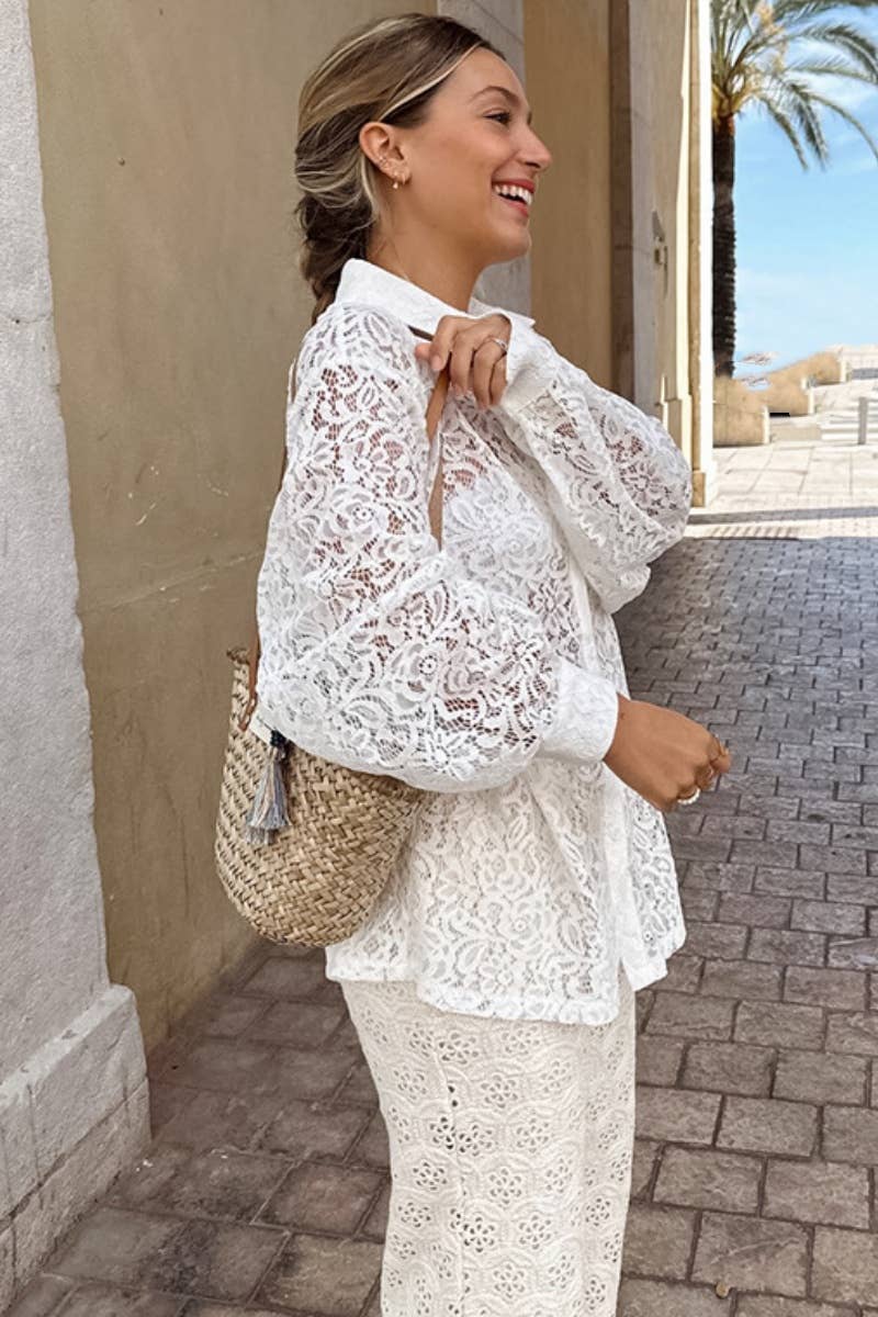 CWTDSL0080_LACE CUT-OUT SEE-THROUGH LONG SLEEVE SHIRT TOP