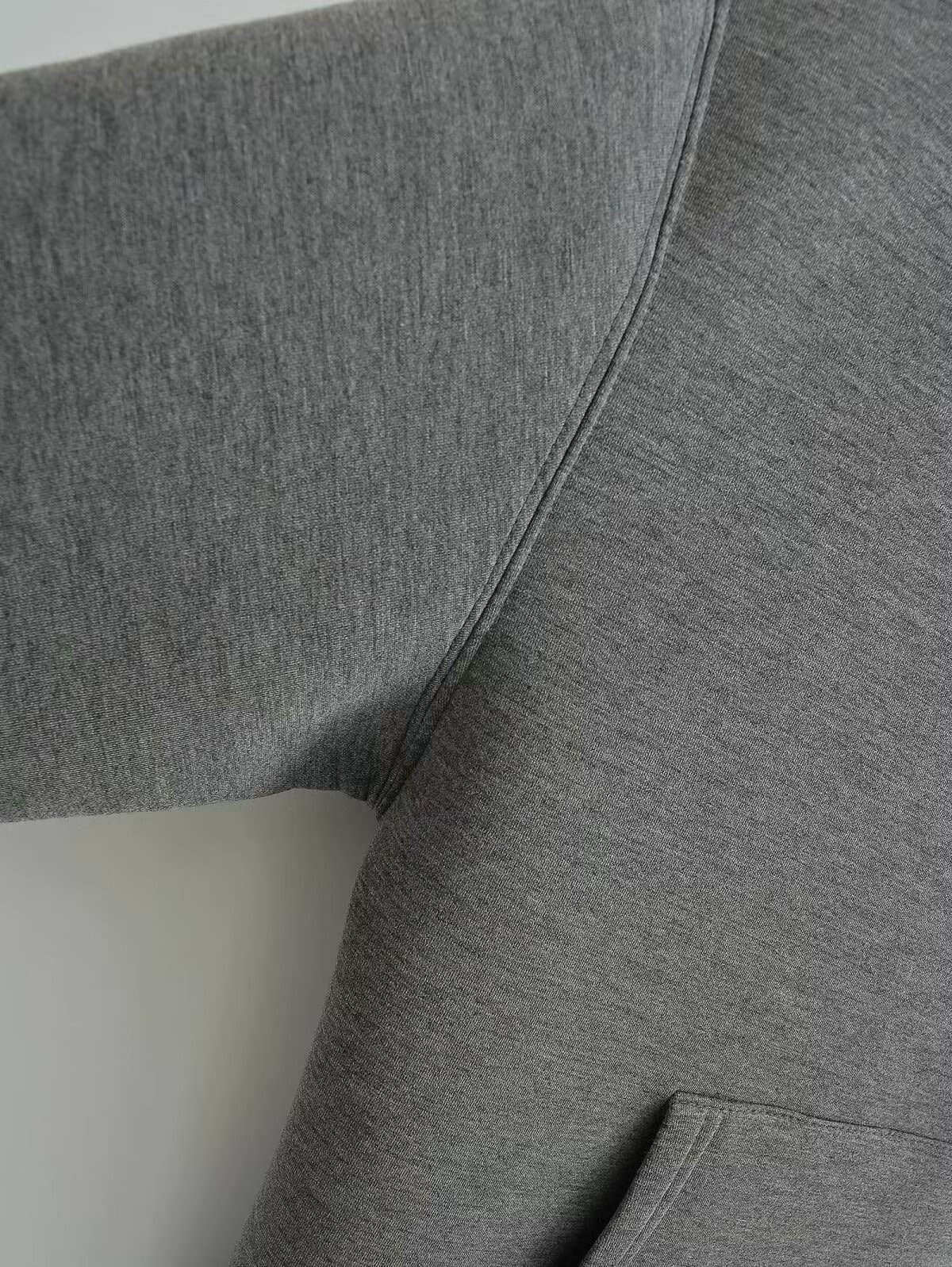 Asymmetrical casual solid-color loose hoodie