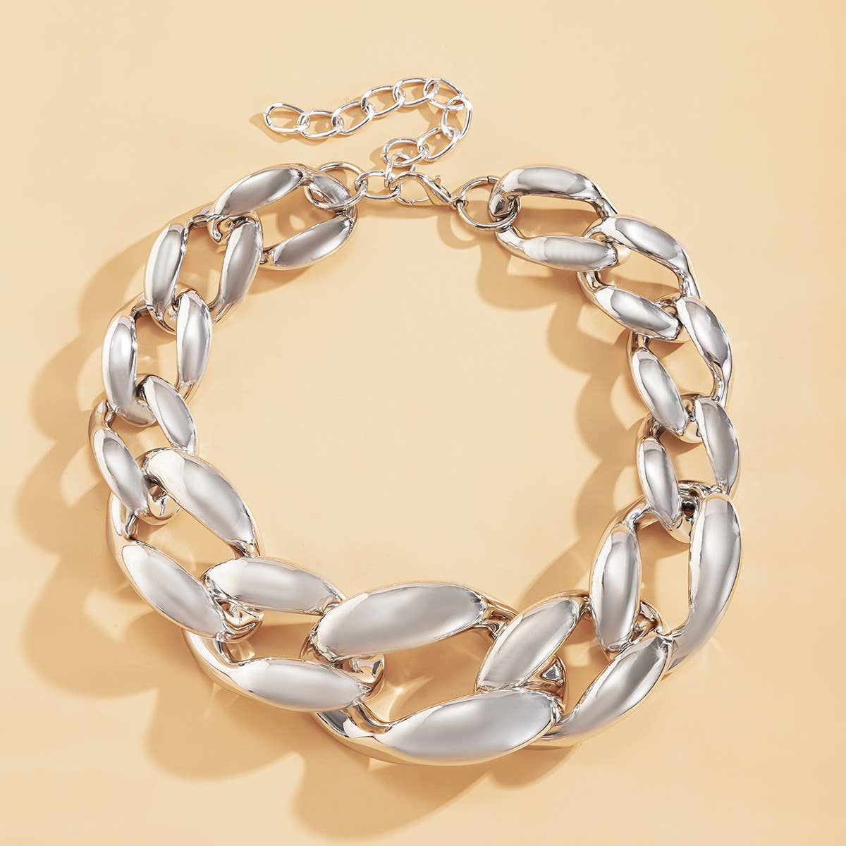 HIP HOP PUNK THICK CHAIN HOLLOW NECKLACE