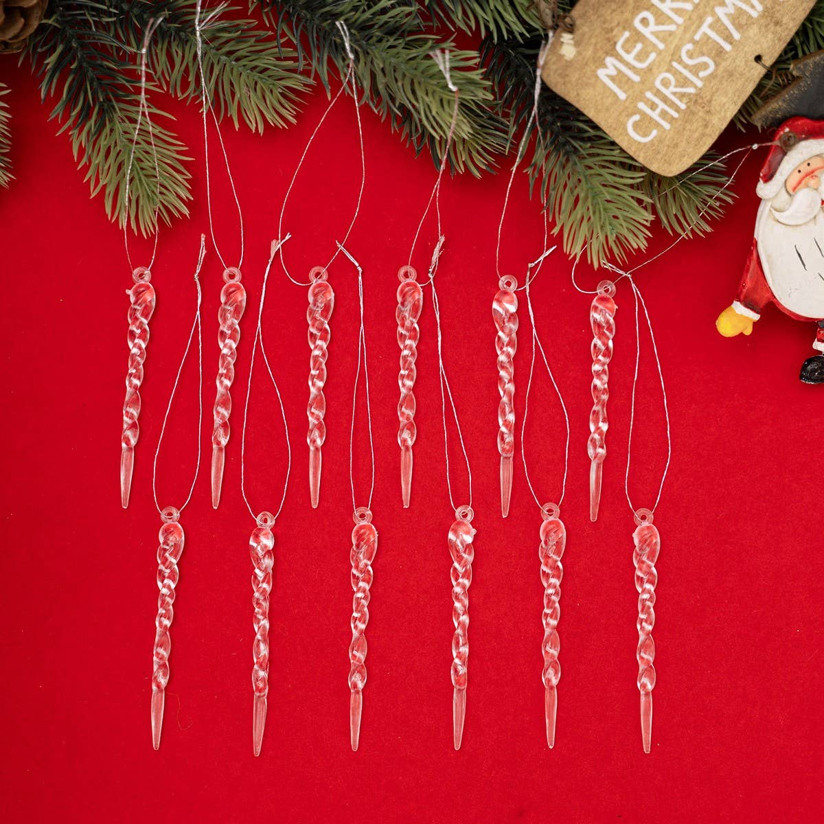 CWMM10183_ ACRYLIC ICICLE HANGING ORNAMENTS FOR XMAS TREE
