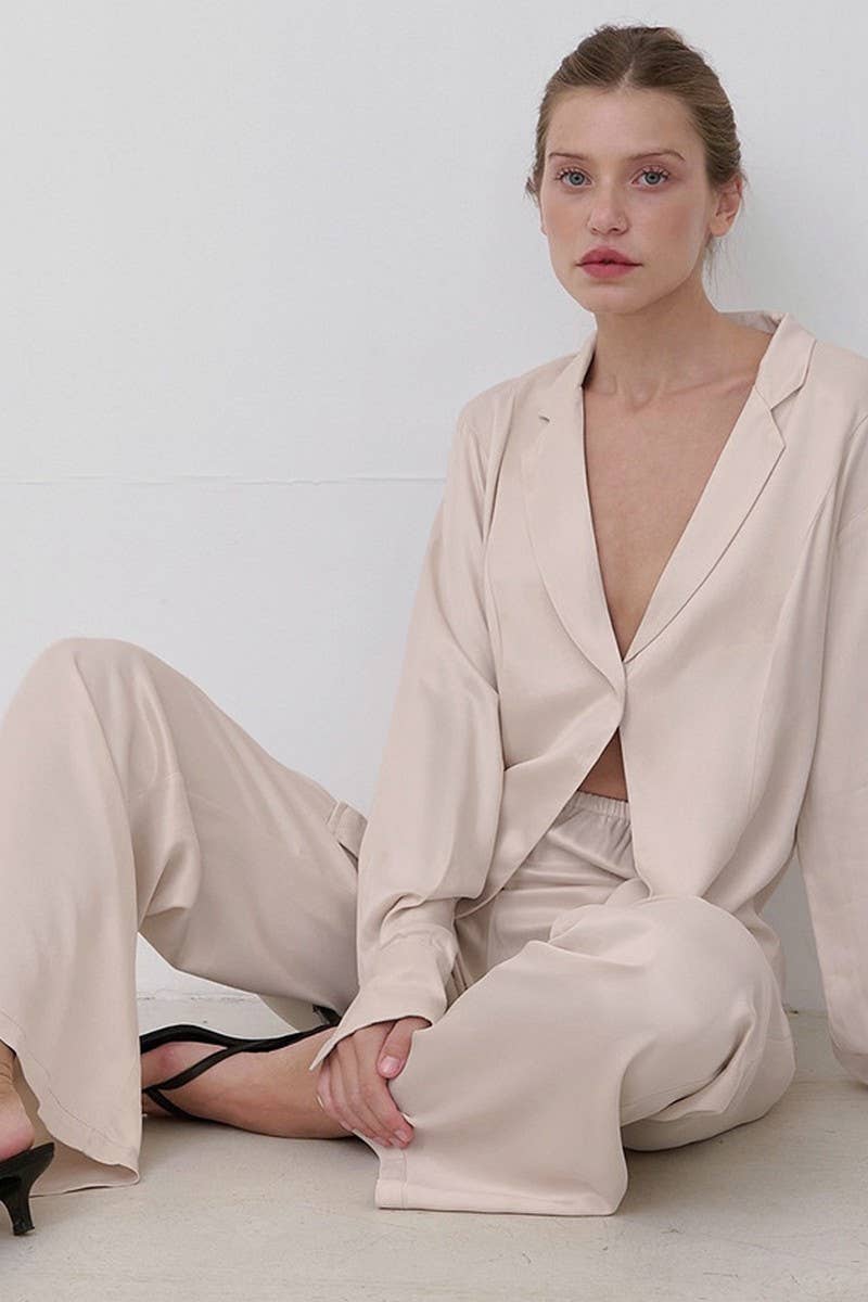 CWSPJ0288_LOOSE LONG-SLEEVED PAJAMAS TWO-PIECE SET