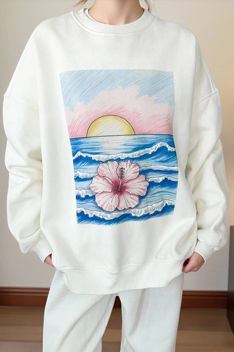 CWTBLL01284_PRINTED CREWNECK PULLOVER SWEATSHIRT