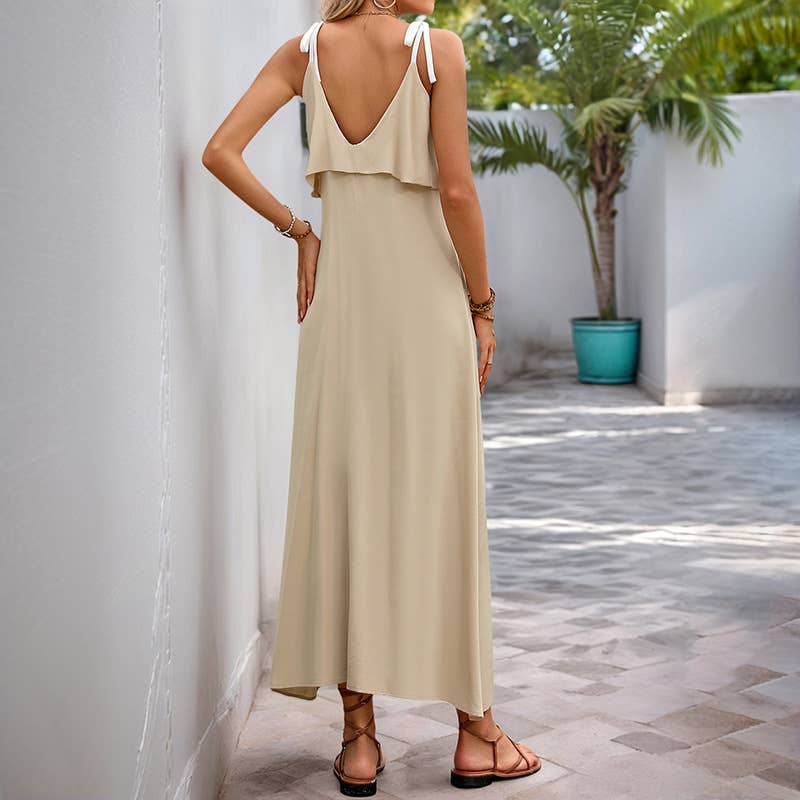 Casual loose fit sleeveless dress for daily wear