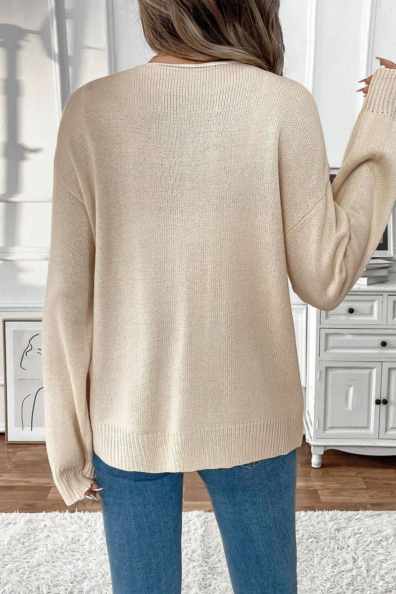 CWOCAL1831_TIE-DRAWSTRING SOLID COLOR CARDIGAN SWEATER COATS