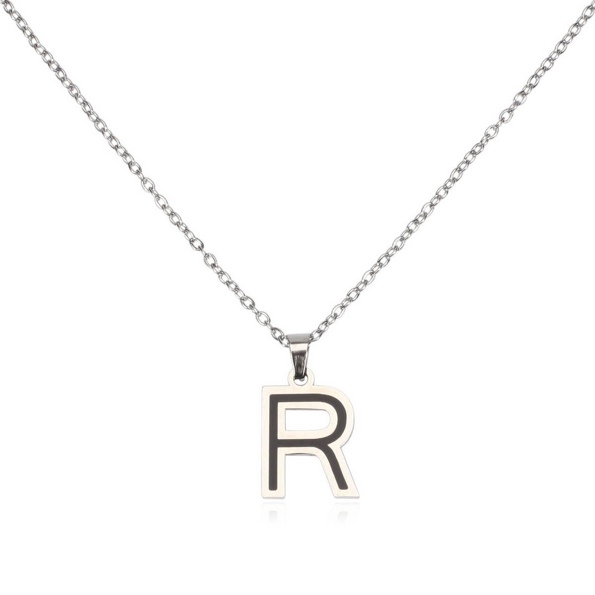 CWAJE05716_STAINLESS STEEL ALPHABET LETTER PENDANT NECKLACE