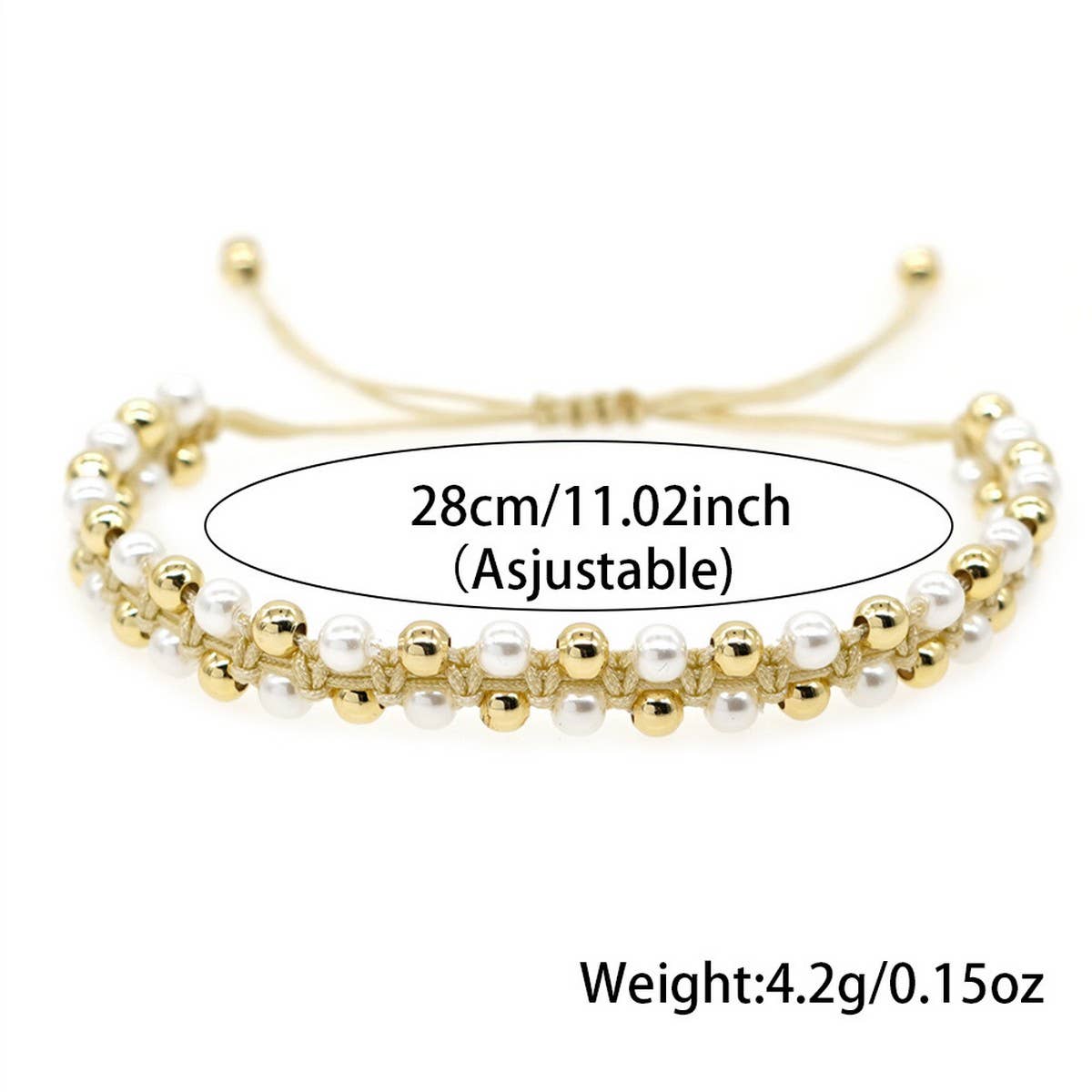 IMITATION PEARL BRACELET PURE HAND-WOVEN BRACELET