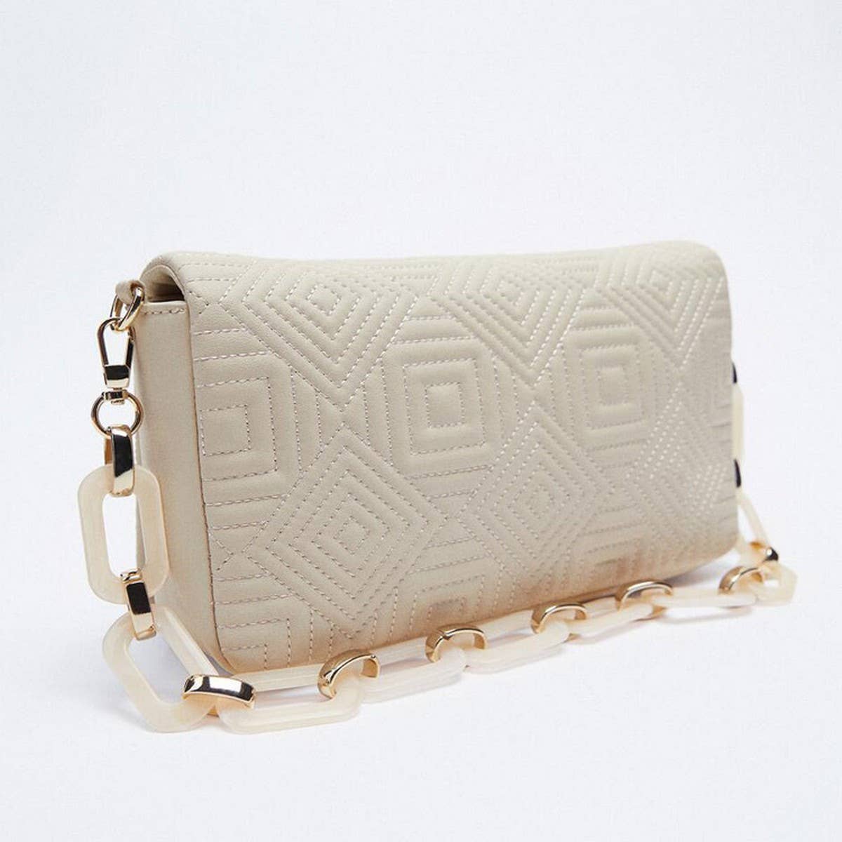 WOMEN'S BEADED CHAIN SIMPLE VERSATILE SHOULDER BAG_CWAB3442