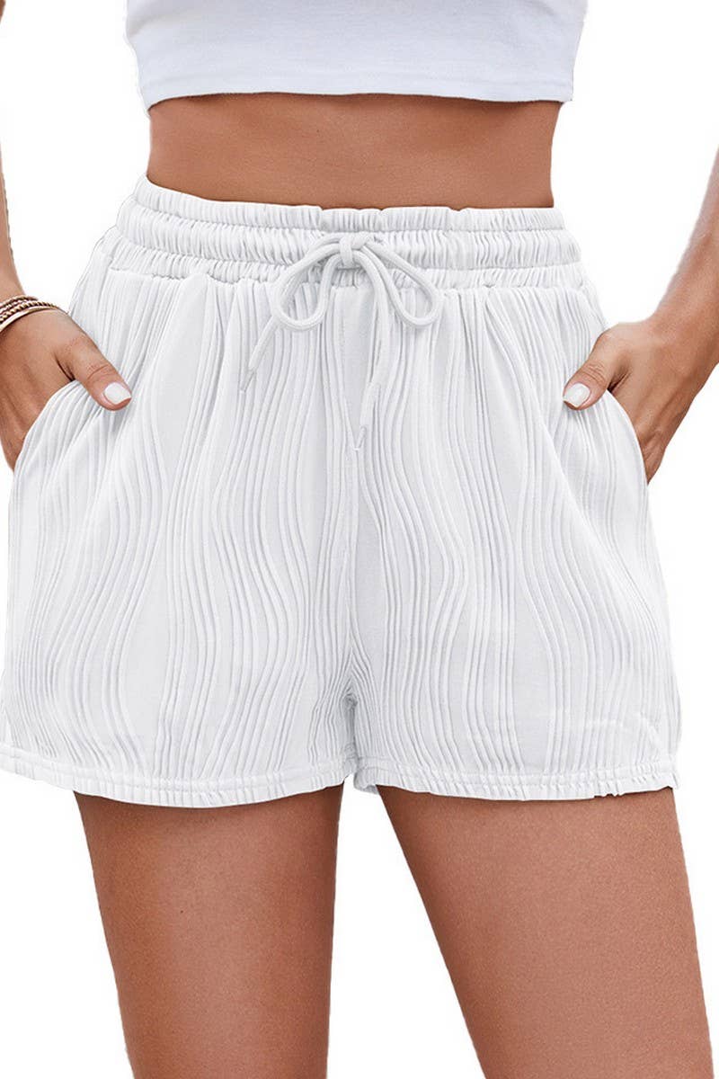 CWBSP0563_SOLID DRAWSTRING POCKET CASUAL SHORTS