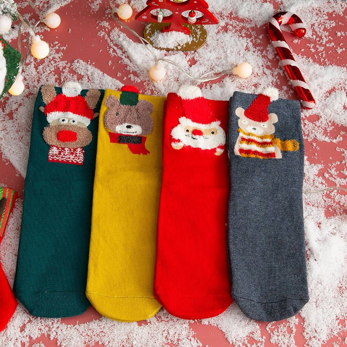 CHRISTMAS SOCKS ELK OLD MAN SOCKS