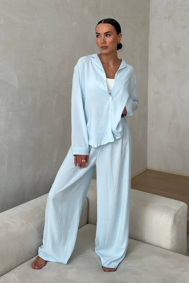 CWSPJ448_THIN LONG-SLEEVED HOME WEAR TWO-PIECE SET