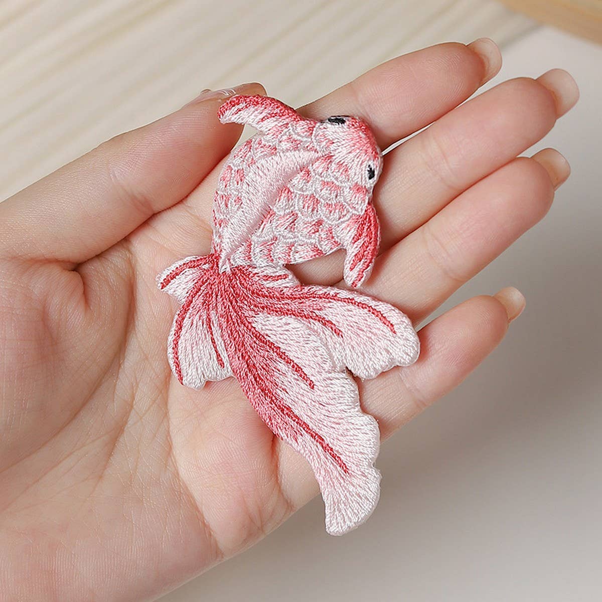 3D Goldfish Embroidered Patch for Stain Repair_CWMM5930