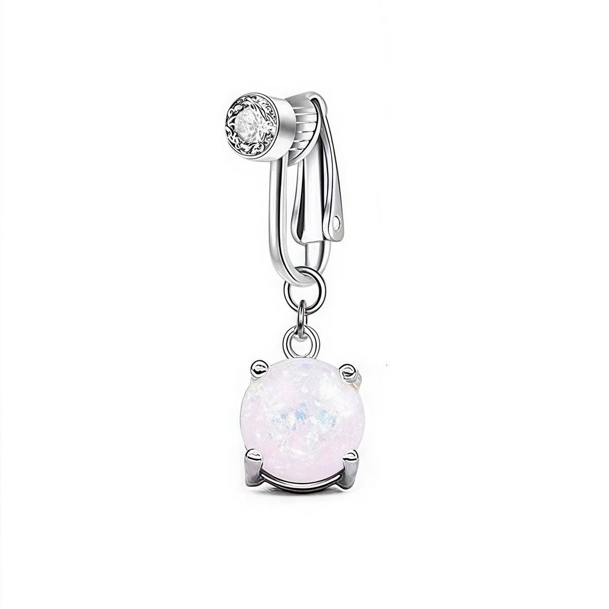 Fake Navel Clip ??No Piercing Belly Button Ring_CWMM9190
