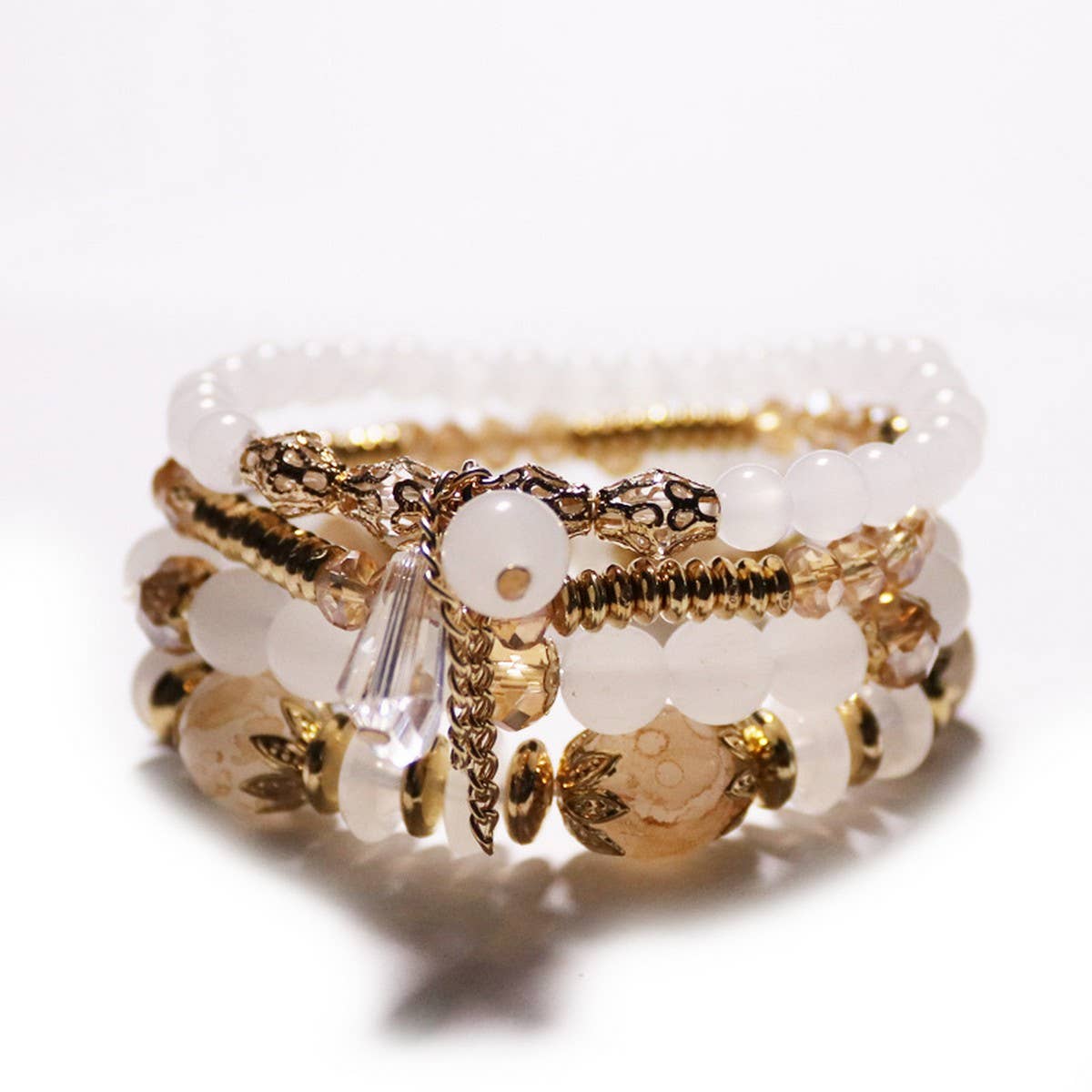 MULTI-LAYERED CRYSTAL BRACELET EXOTIC SET