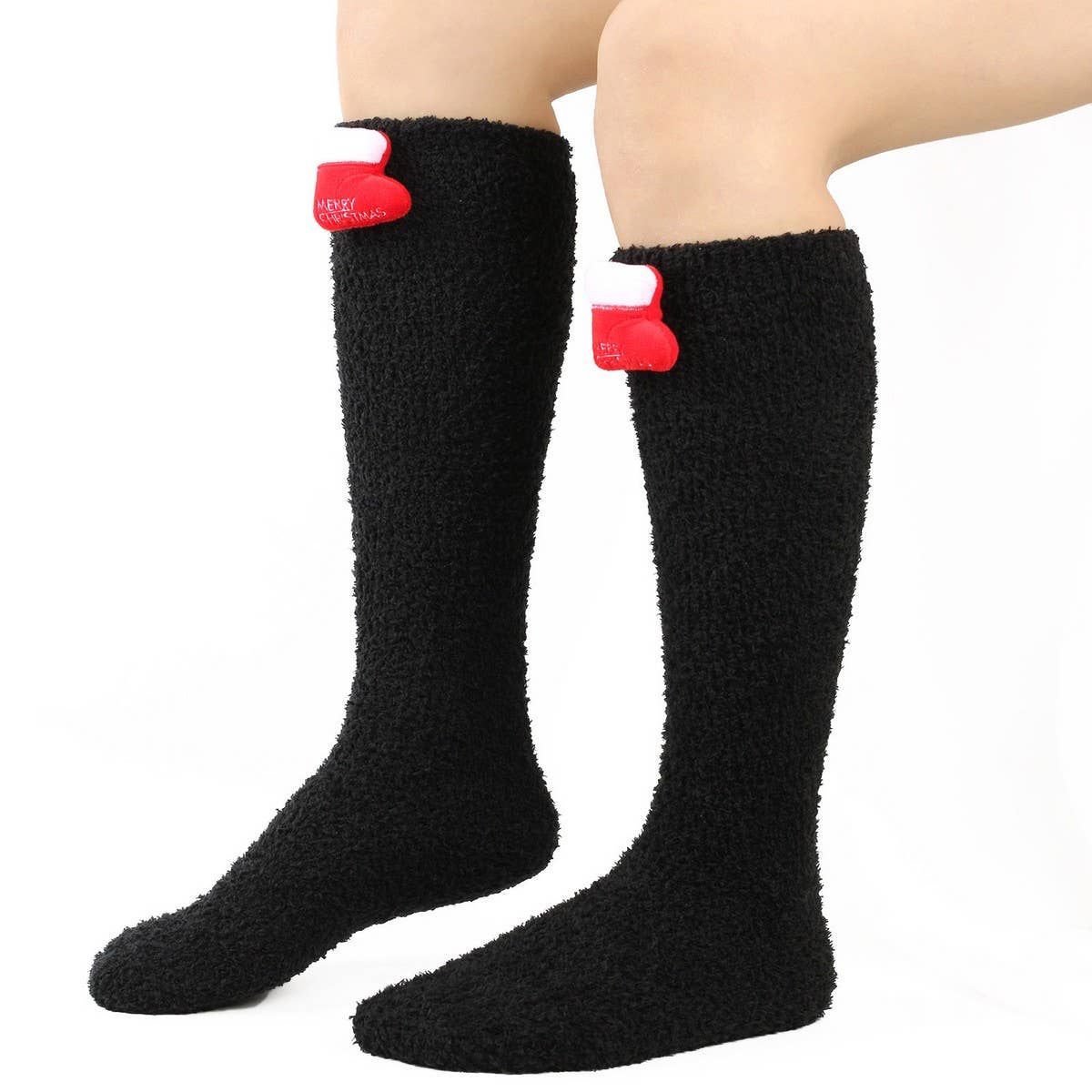 CWMS02684_CHRISTMAS KNEE HIGH SOCKS WARM LEG WARMERS