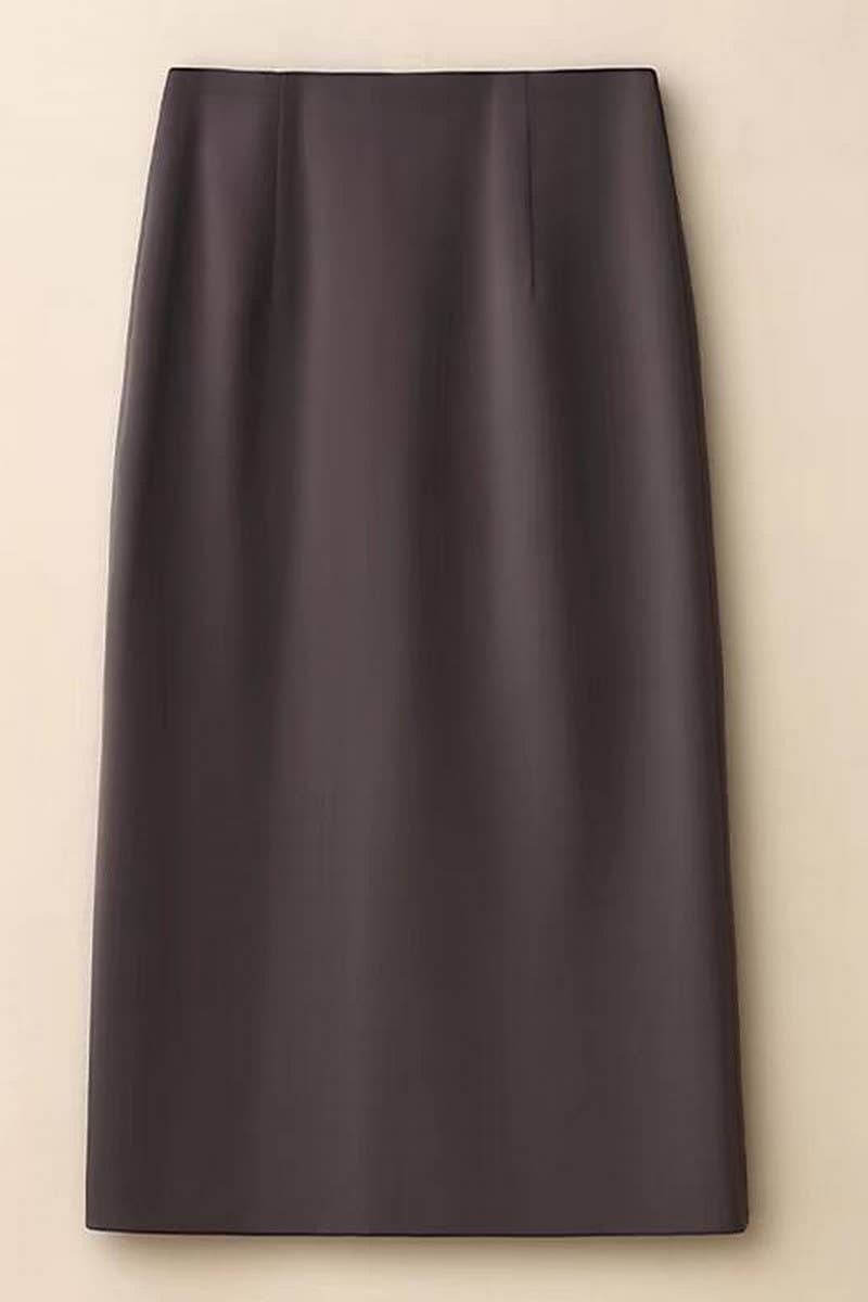 CWBLS00689_SPRING AND AUTUMN SLIT HIGH WAIST A-LINE SKIRT