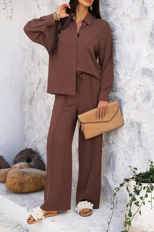 CWSS1182_HOLIDAY CASUAL SOLID COLOR TWO PIECE