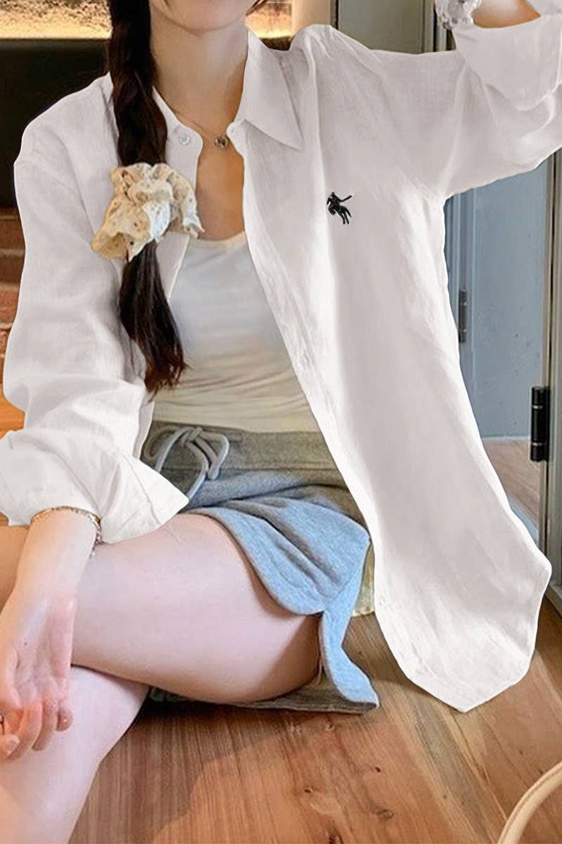 CWTSTL01010_CASUAL LOOSE SOLID LONG SLEEVE SHIRT