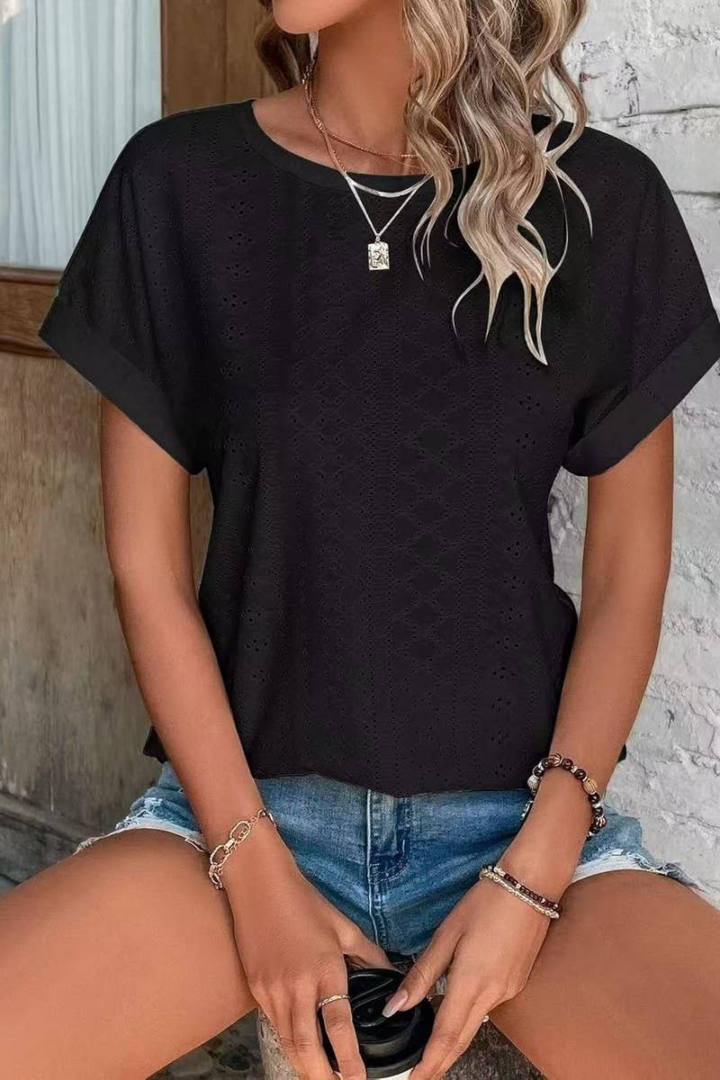 CWTTS1321_SUMMER NEW ROUND NECK LOOSE SHORT SLEEVE T-SHIRT