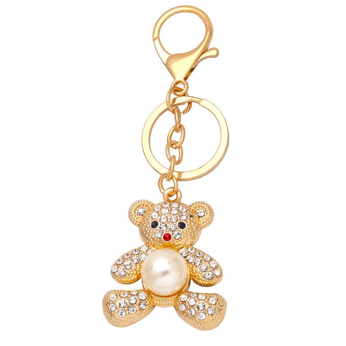 CUTE CREATIVE DIAMOND STUDDED TEDDY BEAR KEYCHAIN