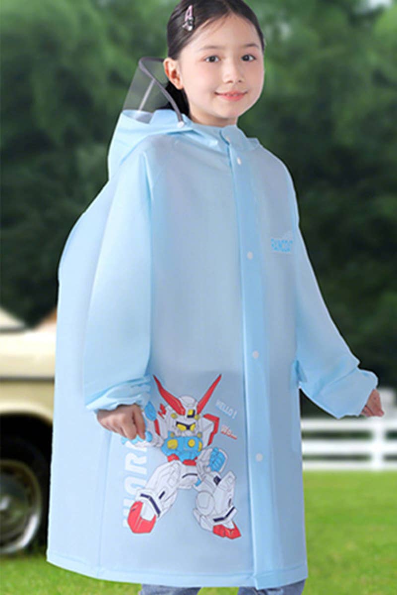 CWMM8551_CHILDREN'S WATERPROOF RAINCOAT WITH SCHOOL BAG