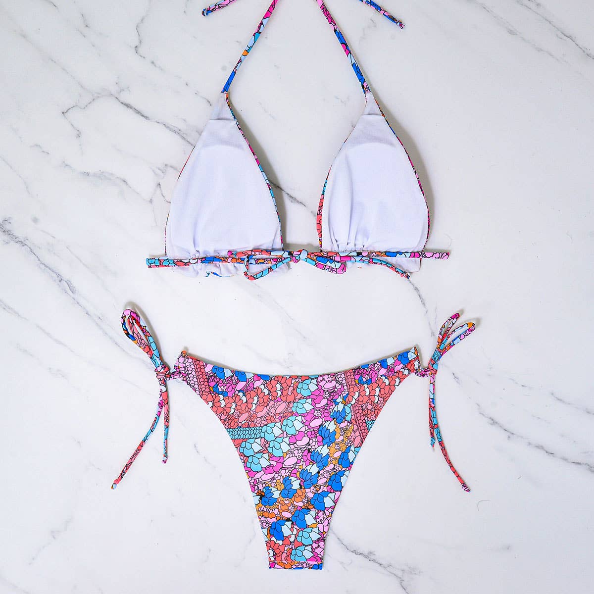 Women's Printed Bikini - Sexy Tie-Front Swimwear