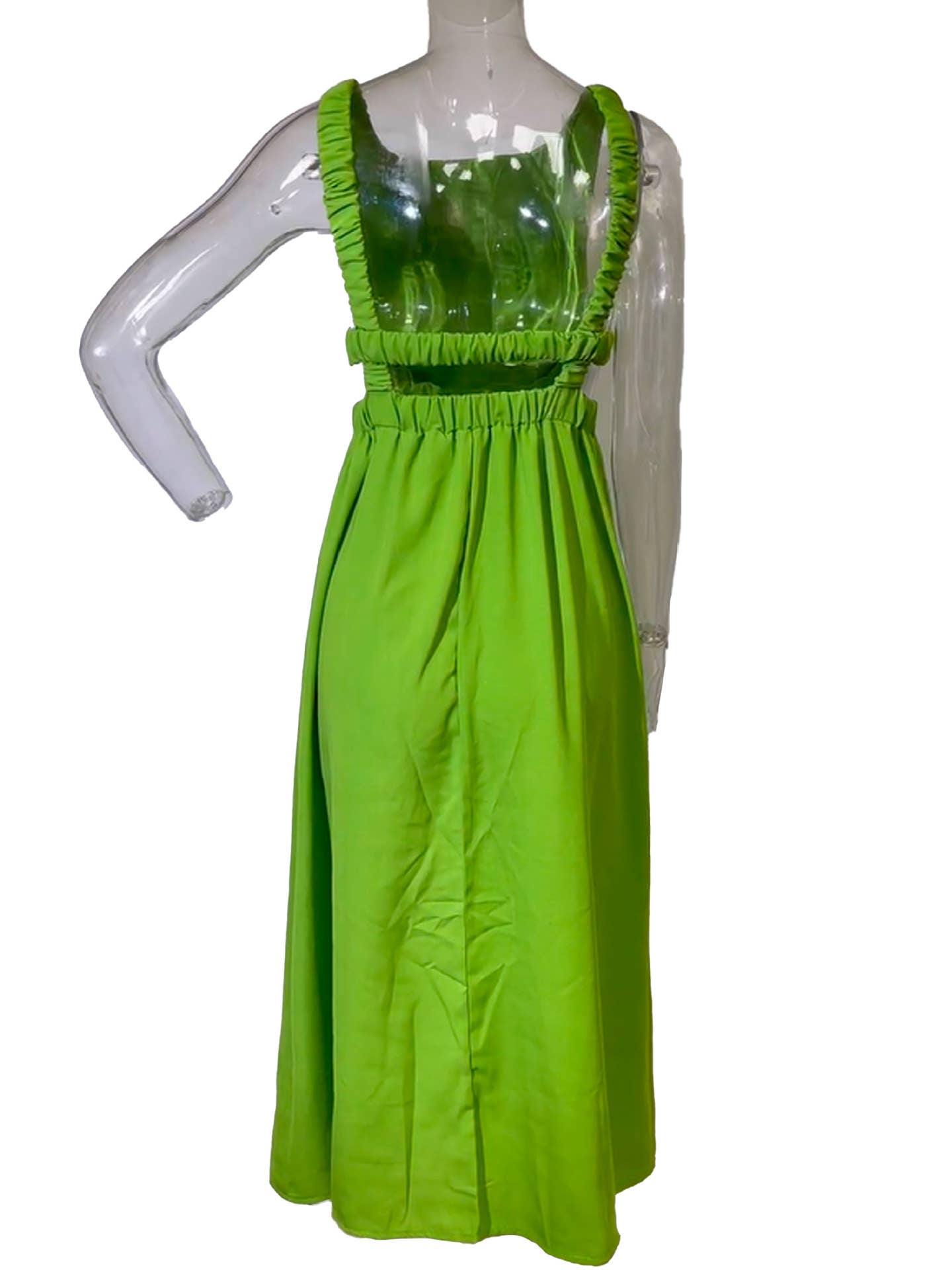 BACKLESS CUT-OUT SOLID COLOR COMMUTER DRESS