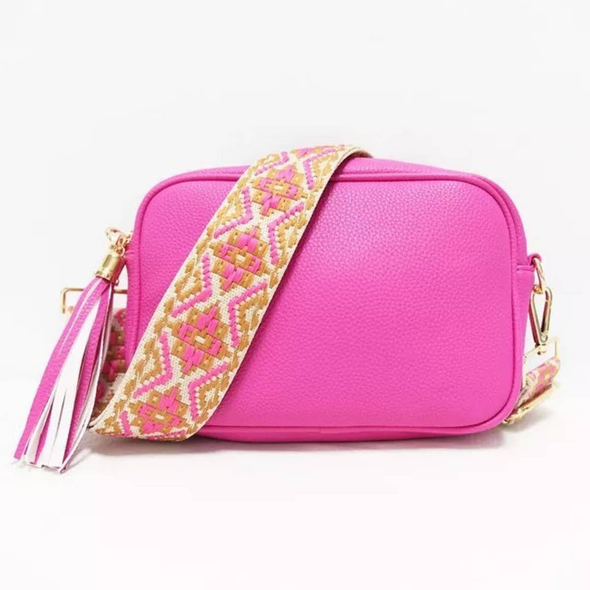 BOHEMIAN SOLID COLOR LEATHER SMALL SQUARE BAG_CWAB1810